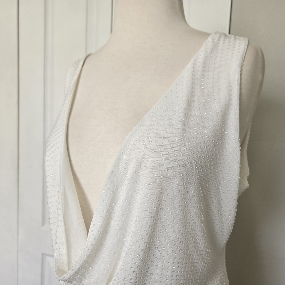 Meshki White Mesh Fabric